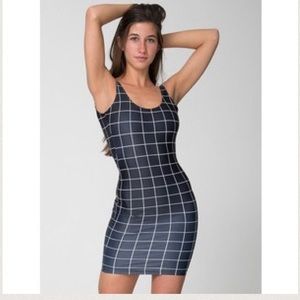 American Apparel Grid Bodycon Dress